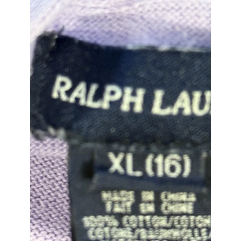 Ralph Lauren Light Purple Cardigan Girls XL 16 Ruffle HemGirly Preppy Spring